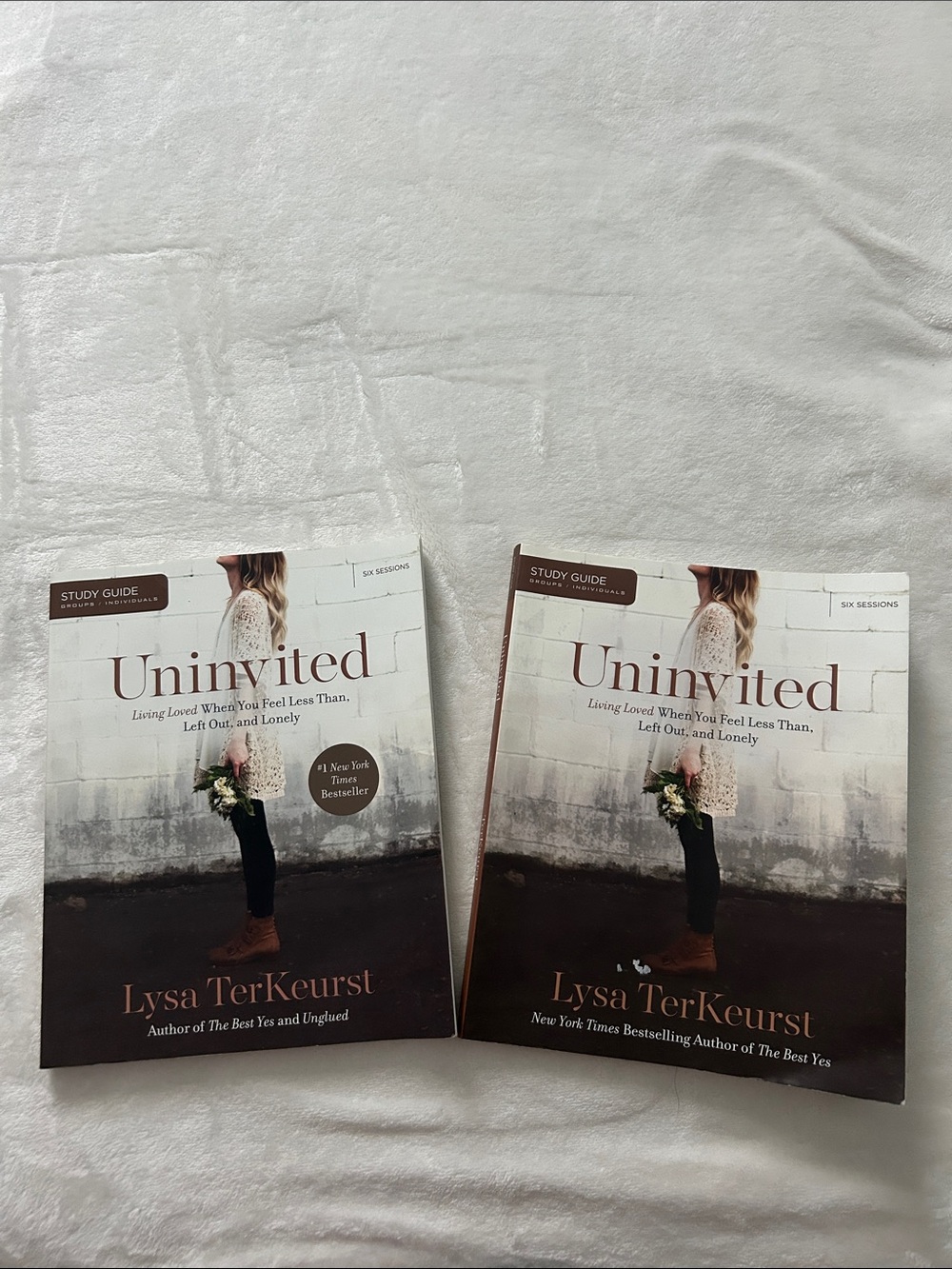 Uninvited by Lysa TerKeurst - White & Brown Cover (Two Copies)